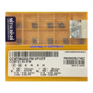 Original Mitsubishi CCMT060202-FM VP15TF Carbide Insert - Diamond 80° | Steel, Stainless Steel (10 PCS)