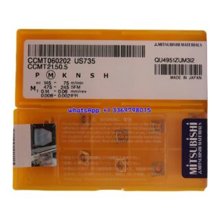 Original Mitsubishi CCMT060202-US735 US735 Carbide Insert - Diamond 80° | Steel & More (10 PCS)