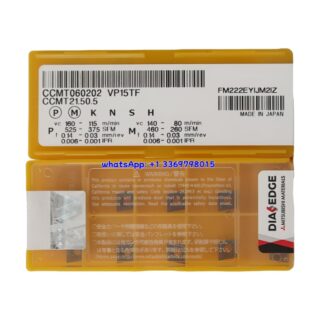Original Mitsubishi CCMT060202-VP15TF VP15TF Carbide Insert - Diamond 80° | Steel, Stainless Steel (10 PCS)