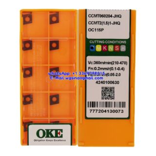 Original OKE CCMT060204-JHQ OC115P Carbide Insert - Diamond 80° (10 PCS)
