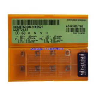 Original Mitsubishi CCMT060204-NX2525 NX2525 Carbide Insert - Diamond 80° | Steel (10 PCS)