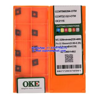 Original OKE CCMT060204-OTM OC2115 Carbide Insert - Diamond 80° (10 PCS)