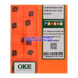 Original OKE CCMT060204-OTM OC2125 Carbide Insert - Diamond 80° (10 PCS)