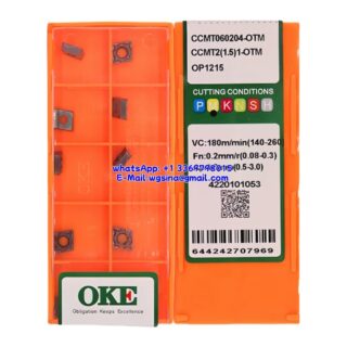 Original OKE CCMT060204-OTM OP1215 Carbide Insert - Diamond 80° (10 PCS)