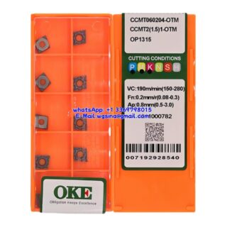 Original OKE CCMT060204-OTM OP1315 Carbide Insert - Diamond 80° (10 PCS)