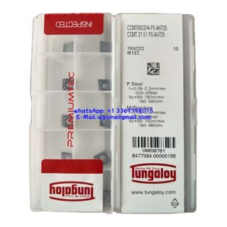 Original Tungaloy CCMT060204-PS AH725 Carbide Insert - Diamond 80° | Stainless Steel & More (10 PCS)