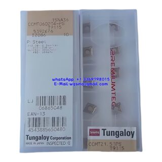 Original Tungaloy CCMT060204-PS T9115 Carbide Insert - Diamond 80° | Steel (10 PCS)