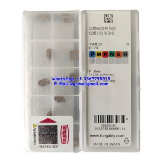 Original Tungaloy CCMT060204-PS T9125 Carbide Insert - Diamond 80° | Steel (10 PCS)