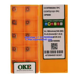 Original OKE CCMT060204-TPC OP9080 Carbide Insert - Diamond 80° (10 PCS)
