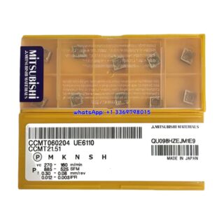 Original Mitsubishi CCMT060204 UE6110 Carbide Insert - Diamond 80° (10 PCS)