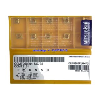 Original Mitsubishi CCMT060204 US735 Carbide Insert - Diamond 80° | Steel (10 PCS)