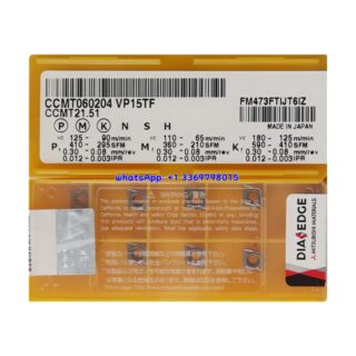 Original Mitsubishi CCMT060204 VP15TF Carbide Insert - Diamond 80° | Steel, Stainless Steel (10 PCS)