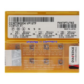 Original Mitsubishi CCMT060204 VP15TF Carbide Insert - Diamond 80° | Steel & More (10 PCS)