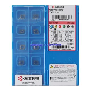 Original Kyocera CCMT060204GK PR1535 Carbide Insert - Diamond 80° (10 PCS)