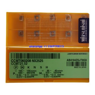 Original Mitsubishi CCMT060208-NX2525 NX2525 Carbide Insert - Diamond 80° | Steel, Cast Iron (10 PCS)
