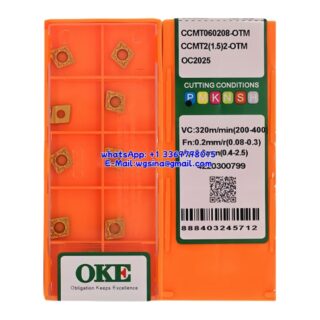 Original OKE CCMT060208-OTM OC2025 Carbide Insert - Diamond 80° (10 PCS)