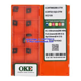 Original OKE CCMT060208-OTM OC2125 Carbide Insert - Diamond 80° (10 PCS)