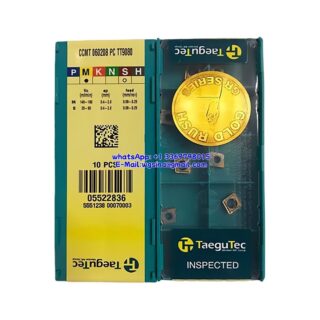 Original TaeguTec CCMT060208-PC TT9080 Carbide Insert - Diamond 80° | Stainless Steel & More (10 PCS)