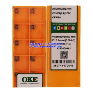Original OKE CCMT060208-TPC OP9080 Carbide Insert - Diamond 80° (10 PCS)