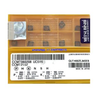 Original Mitsubishi CCMT060208 UC5115 Carbide Insert - Diamond 80° | Steel (10 PCS)