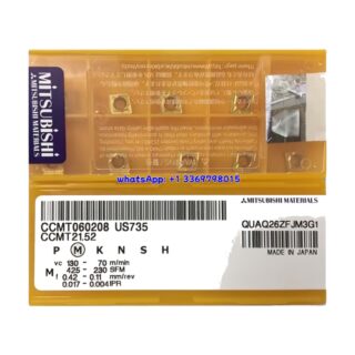 Original Mitsubishi CCMT060208 US735 Carbide Insert - Diamond 80° | Steel (10 PCS)
