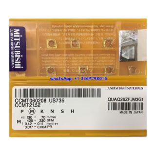 Original Mitsubishi CCMT060208 US735 Carbide Insert - Diamond 80° | Steel & More (10 PCS)