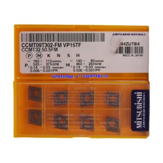 Original Mitsubishi CCMT09T302-FM-VP15TF VP15TF Carbide Insert - Diamond 80° | Steel, Stainless Steel (10 PCS)