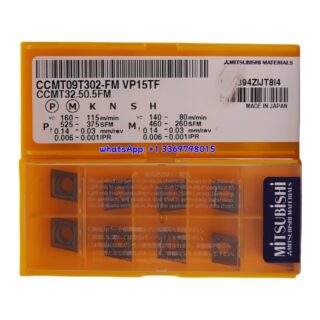 Original Mitsubishi CCMT09T302-FM-VP15TF VP15TF Carbide Insert - Diamond 80° | Steel & More (10 PCS)
