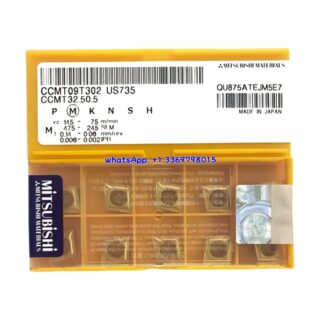 Original Mitsubishi CCMT09T302 US735 Carbide Insert - Diamond 80° | Steel (10 PCS)