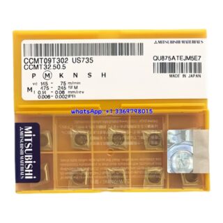 Original Mitsubishi CCMT09T302 US735 Carbide Insert - Diamond 80° | Steel & More (10 PCS)