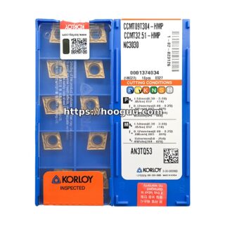 Original Korloy CCMT09T304-HMP NC3030 Carbide Turning Insert - Diamond 80° | Steel, Stainless Steel
