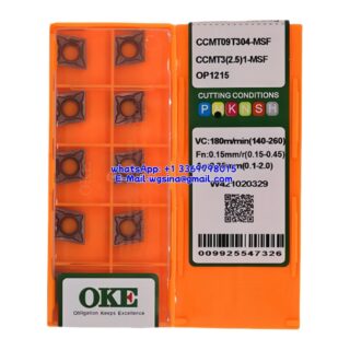 Original OKE CCMT09T304-MSF OP1215 Carbide Insert - Diamond 80° (10 PCS)