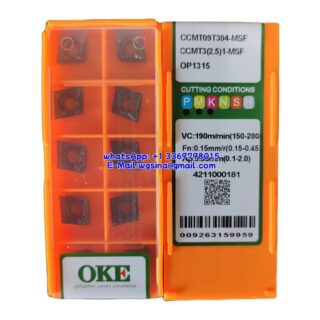 Original OKE CCMT09T304-MSF OP1315 Carbide Insert - Diamond 80° (10 PCS)