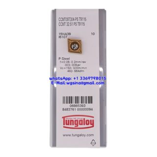Original Tungaloy CCMT09T304-PS-T9115 T9115 Carbide Insert - Diamond 80° | Steel (10 PCS)