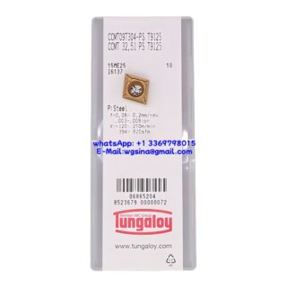 Original Tungaloy CCMT09T304-PS-T9125 T9125 Carbide Insert - Diamond 80° | Steel (10 PCS)