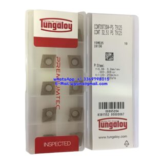 Original Tungaloy CCMT09T304-PS T9125 Carbide Insert - Diamond 80° | Steel (10 PCS)