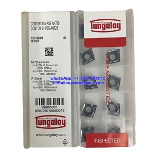 Original Tungaloy CCMT09T304-PSS AH725 Carbide Insert - Diamond 80° | Stainless Steel & More (10 PCS)