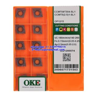 Original OKE CCMT09T304-SL OP1215 Carbide Insert - Diamond 80° (10 PCS)
