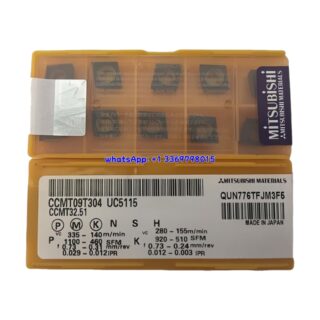 Original Mitsubishi CCMT09T304 UC5115 Carbide Insert - Diamond 80° | Steel (10 PCS)
