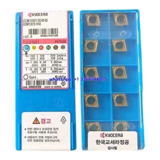 Original Kyocera CCMT09T304HQ PV7020 Carbide Insert - Diamond 80° | Stainless Steel (10 PCS)