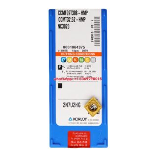 Original Korloy CCMT09T308-HMP-NC3020 NC3020 Carbide Turning Insert - Diamond 80° | Cast Iron (10 PCS)