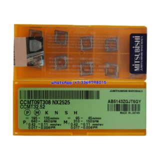 Original Mitsubishi CCMT09T308-NX2525 NX2525 Carbide Insert - Diamond 80° | Steel (10 PCS)