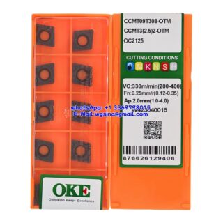 Original OKE CCMT09T308-OTM OC2125 Carbide Insert - Diamond 80° (10 PCS)