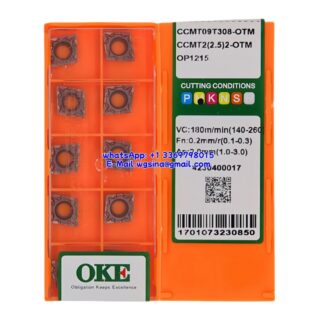 Original OKE CCMT09T308-OTM OP1215 Carbide Insert - Diamond 80° (10 PCS)