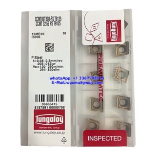 Original Tungaloy CCMT09T308-PS T9125 Carbide Insert - Diamond 80° | Steel (10 PCS)