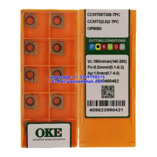 Original OKE CCMT09T308-TPC OP9080 Carbide Insert - Diamond 80° (10 PCS)