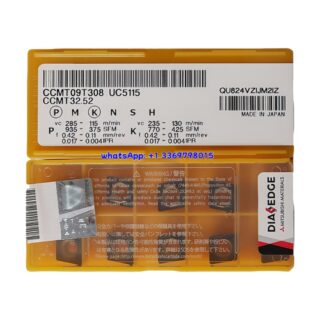 Original Mitsubishi CCMT09T308-UC5115 UC5115 Carbide Insert - Diamond 80° | Steel (10 PCS)