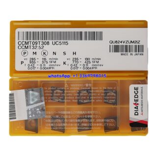 Original Mitsubishi CCMT09T308-UC5115 UC5115 Carbide Insert - Diamond 80° | Steel (10 PCS)