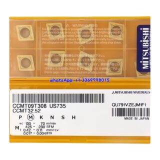 Original Mitsubishi CCMT09T308 US735 Carbide Insert - Diamond 80° | Cast Iron (10 PCS)