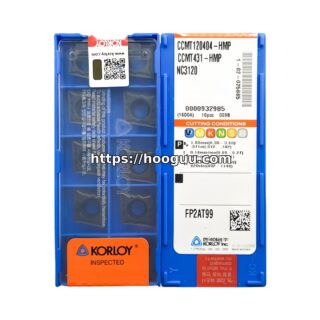 Original Korloy CCMT120404-HMP NC3120 Carbide Turning Insert - Diamond 80° | Steel, Stainless Steel